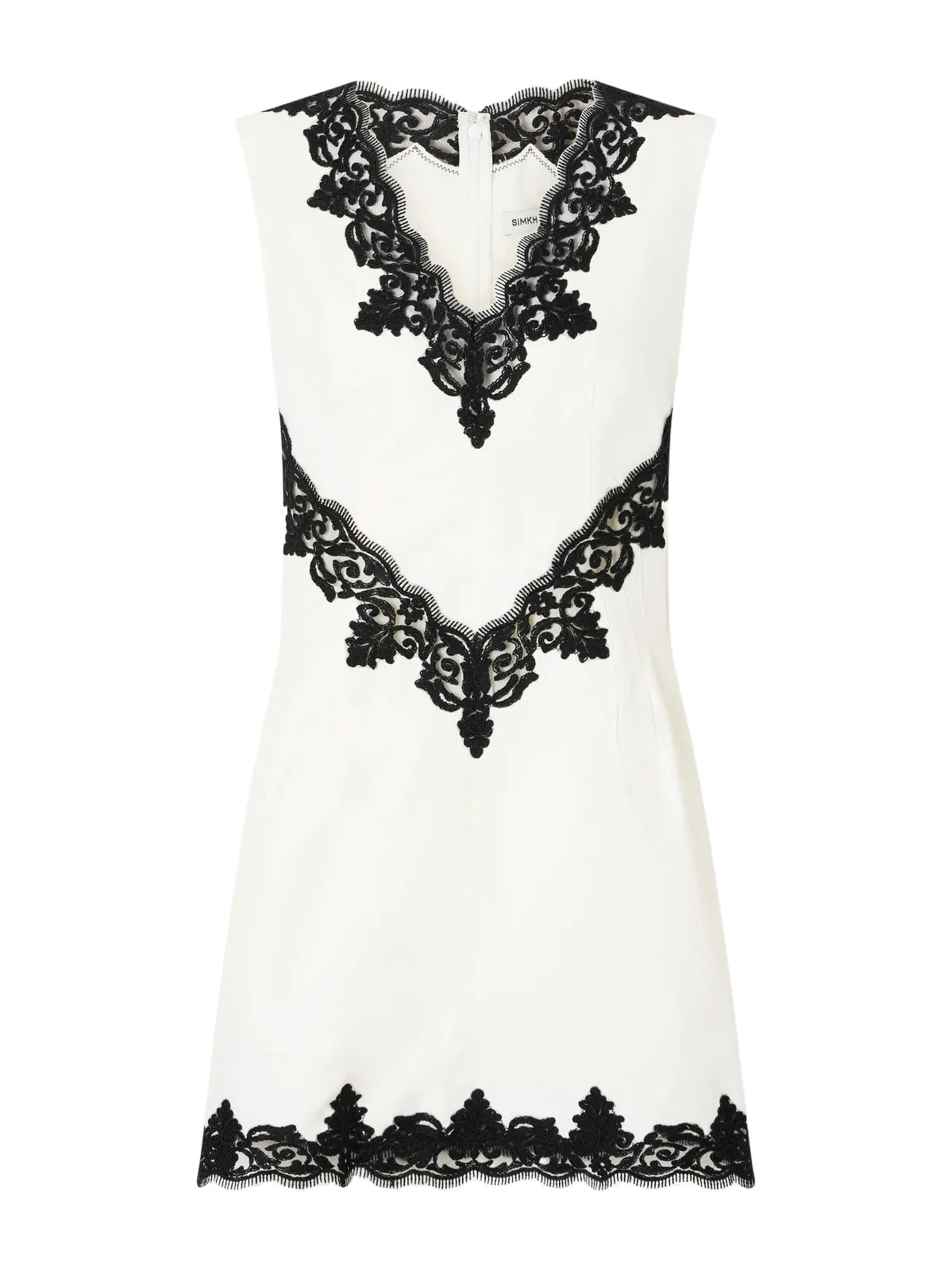 Minna Lace-appliquéd Cotton-faille Mini Dress Minna Lace-appliquéd Cotton-faille Mini Dress