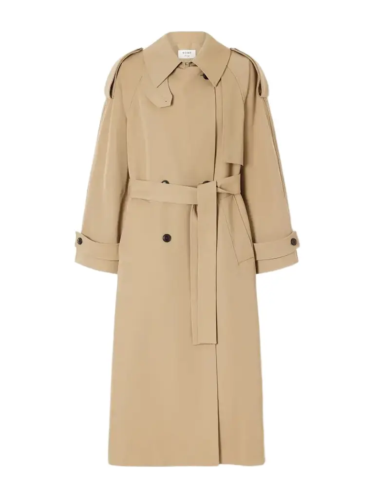 RÓHE Classic Double-breasted Gabardine Trench Coat | Image 1 RÓHE Classic Double-breasted Gabardine Trench Coat | Image 1