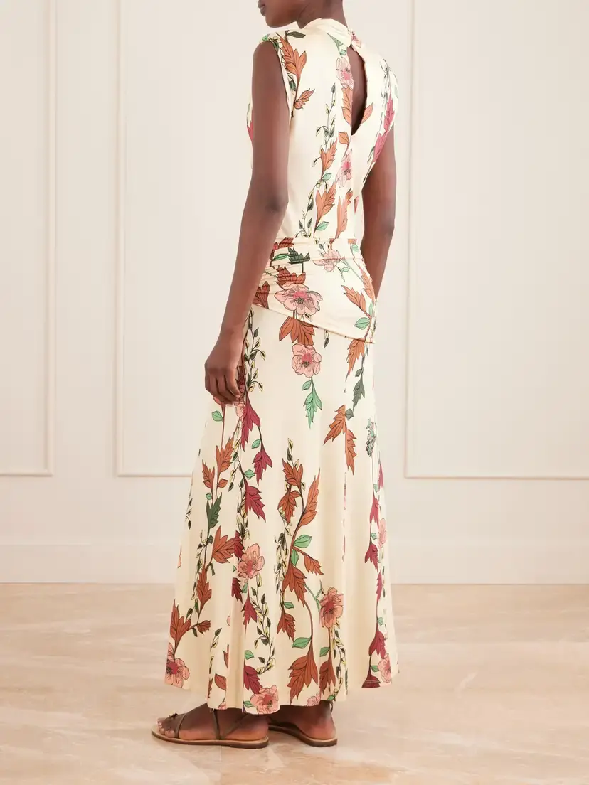 Johanna Ortiz Hibiscus Compass Floral-print Satin Maxi Dress | Thumbnail 3 Johanna Ortiz Hibiscus Compass Floral-print Satin Maxi Dress | Thumbnail 3