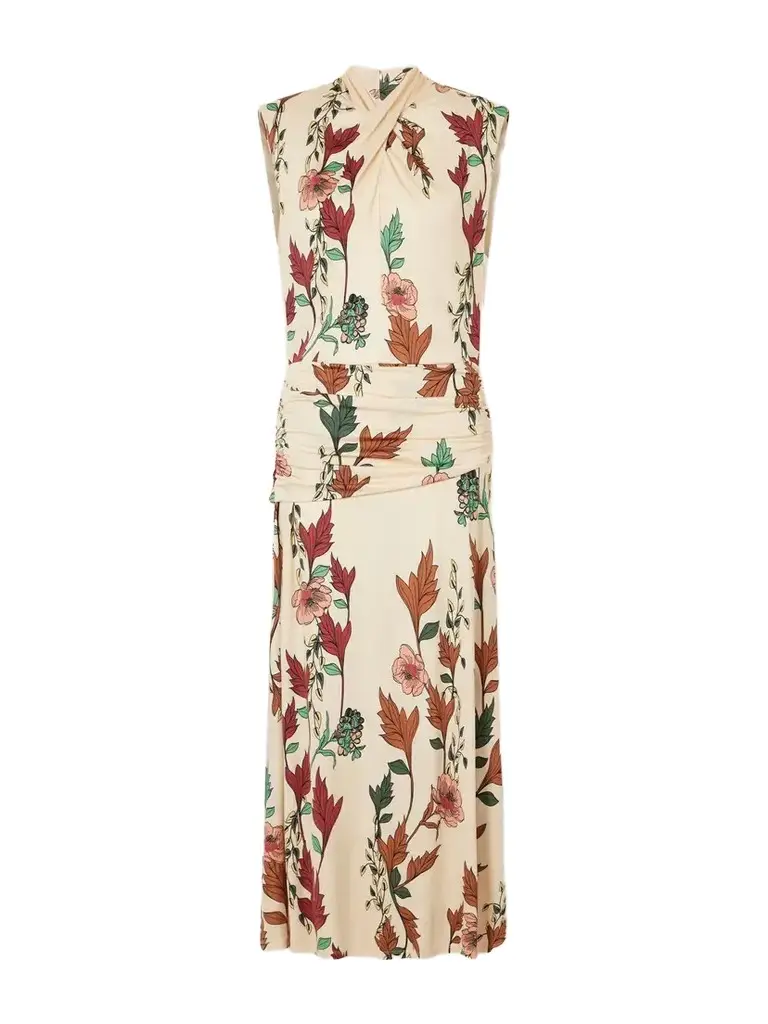 Johanna Ortiz Hibiscus Compass Floral-print Satin Maxi Dress | Image 1 Johanna Ortiz Hibiscus Compass Floral-print Satin Maxi Dress | Image 1