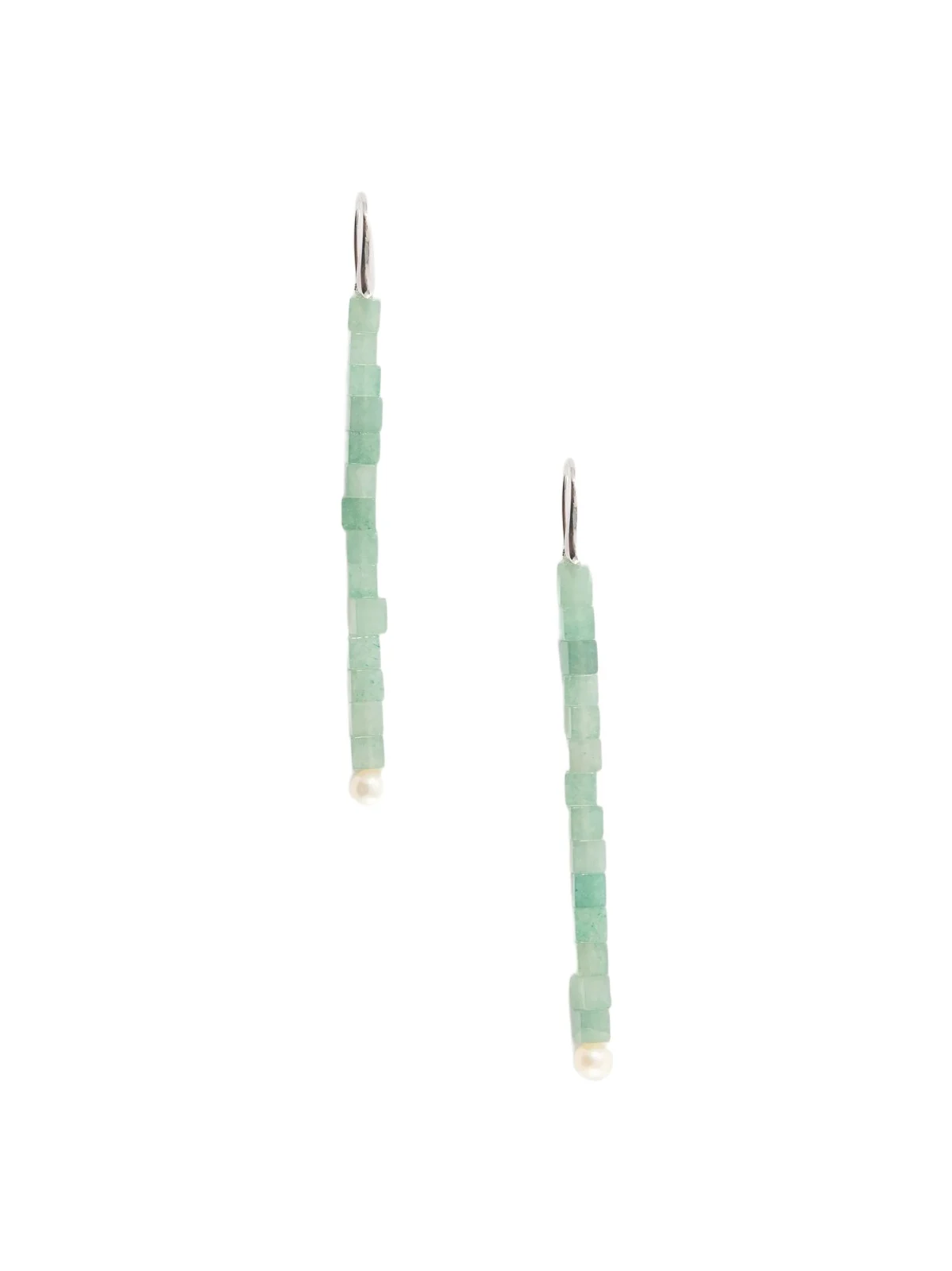 Inès Sterling Silver, Aventurine And Pearl Earrings - Green Inès Sterling Silver, Aventurine And Pearl Earrings - Green