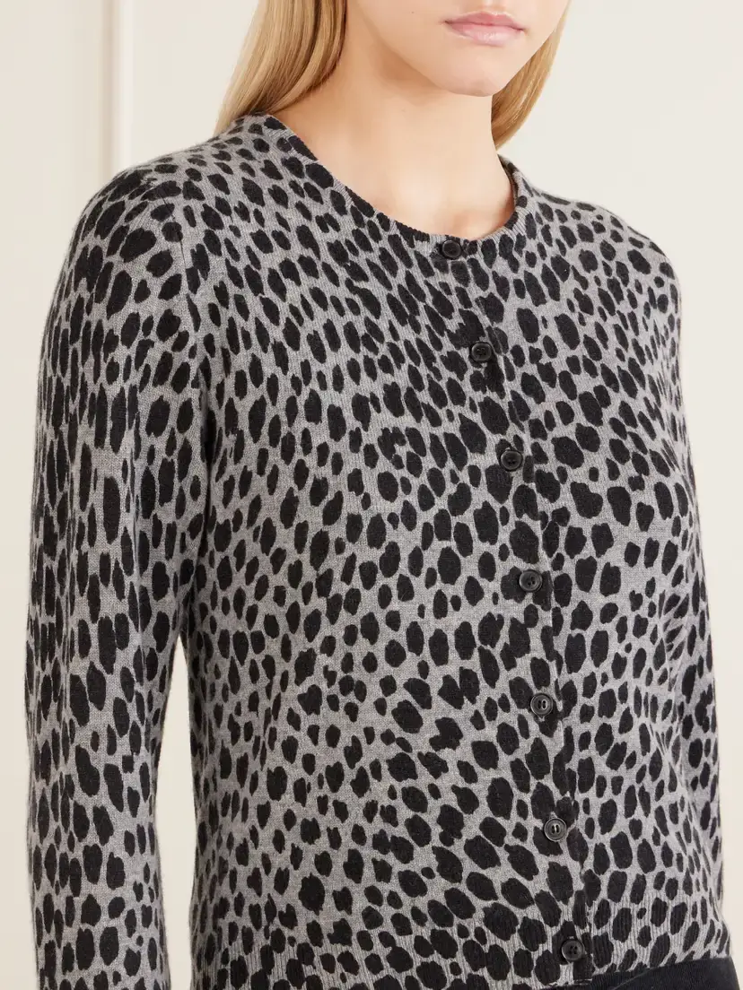 Nili Lotan Keelah Leopard-jacquard Cashmere Cardigan | Thumbnail 5 Nili Lotan Keelah Leopard-jacquard Cashmere Cardigan | Thumbnail 5