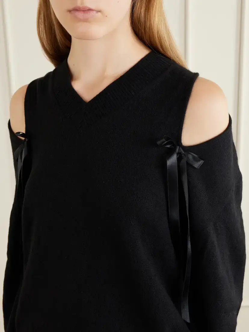 Simone Rocha Bow-detailed Cashmere Sweater | Thumbnail 4 Simone Rocha Bow-detailed Cashmere Sweater | Thumbnail 4