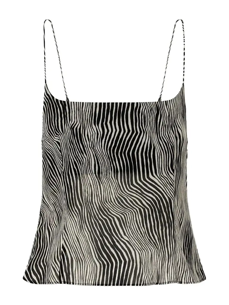 St. Agni Savannah Zebra-print Silk-blend Cami