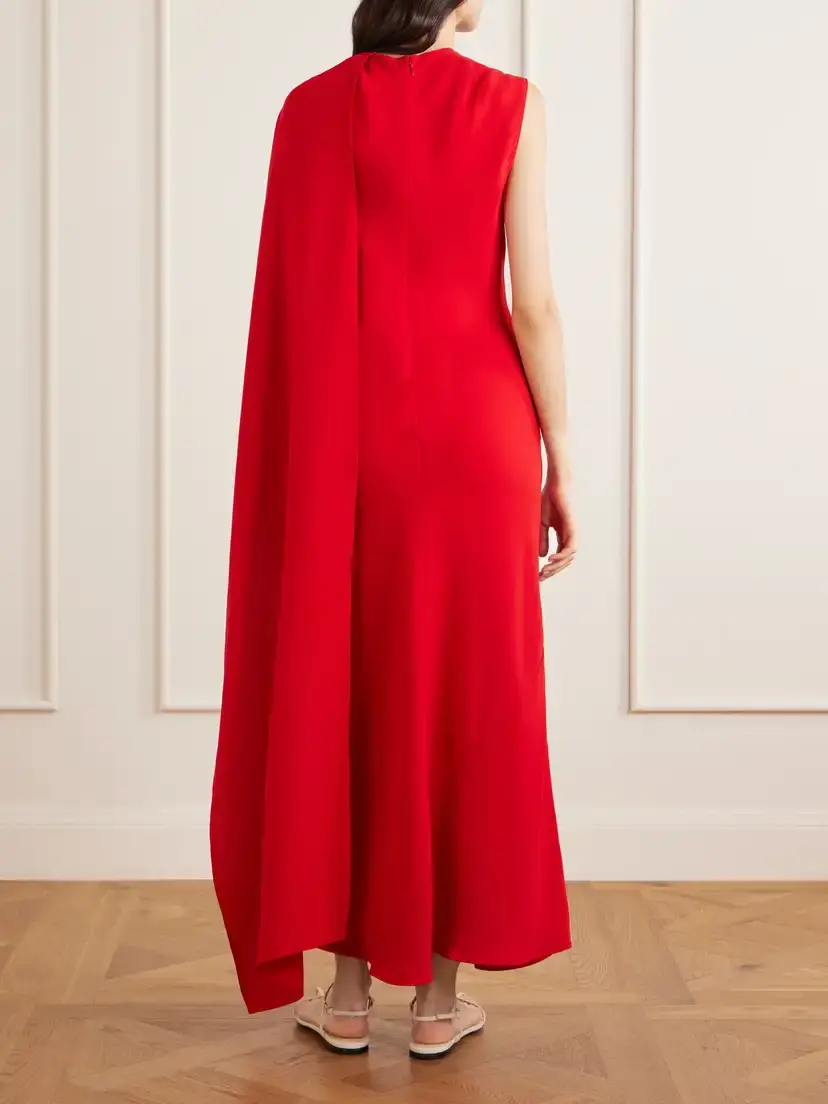 Heirlome Clementine Draped Silk-crepe Maxi Dress | Thumbnail 3