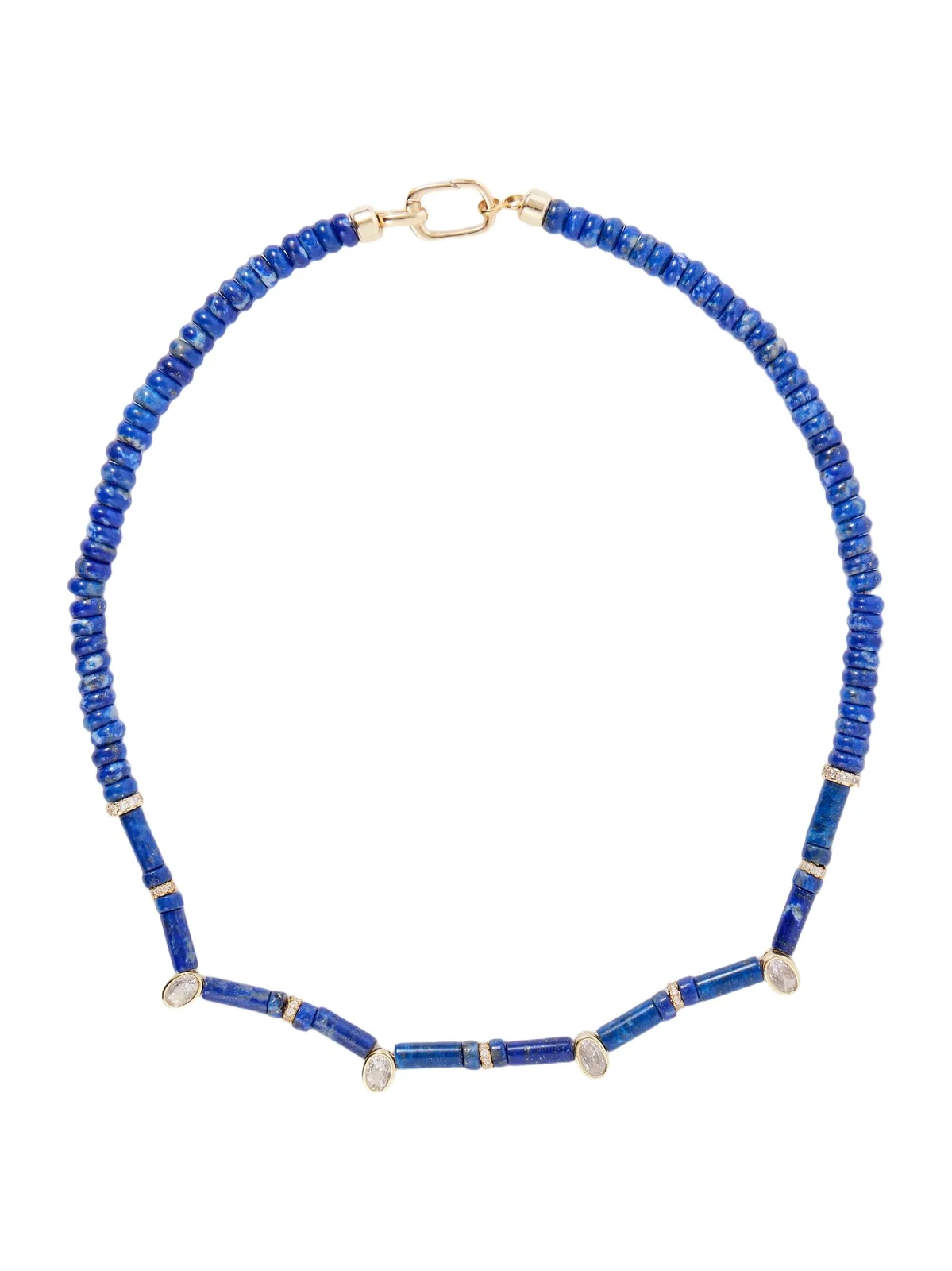 Lapis Lazuli And Crystals Beaded Necklace Lapis Lazuli And Crystals Beaded Necklace