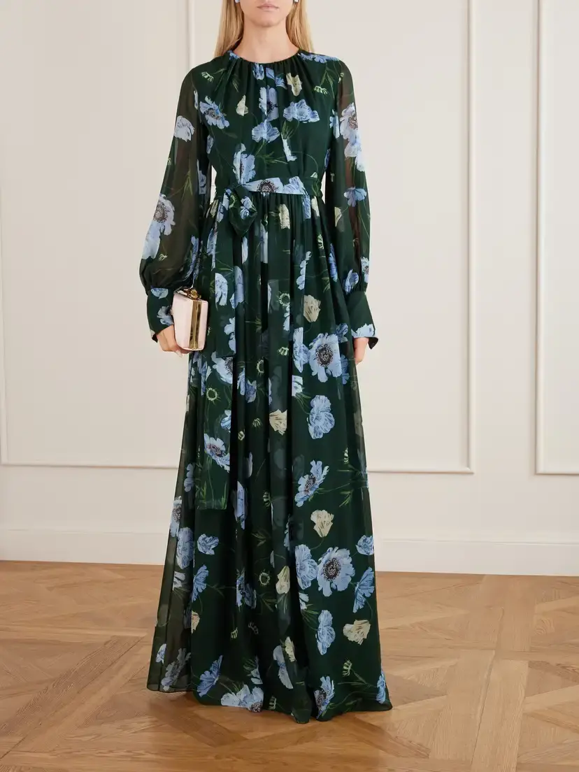Erdem Floral-printed Silk-voile Gown | Thumbnail 2
