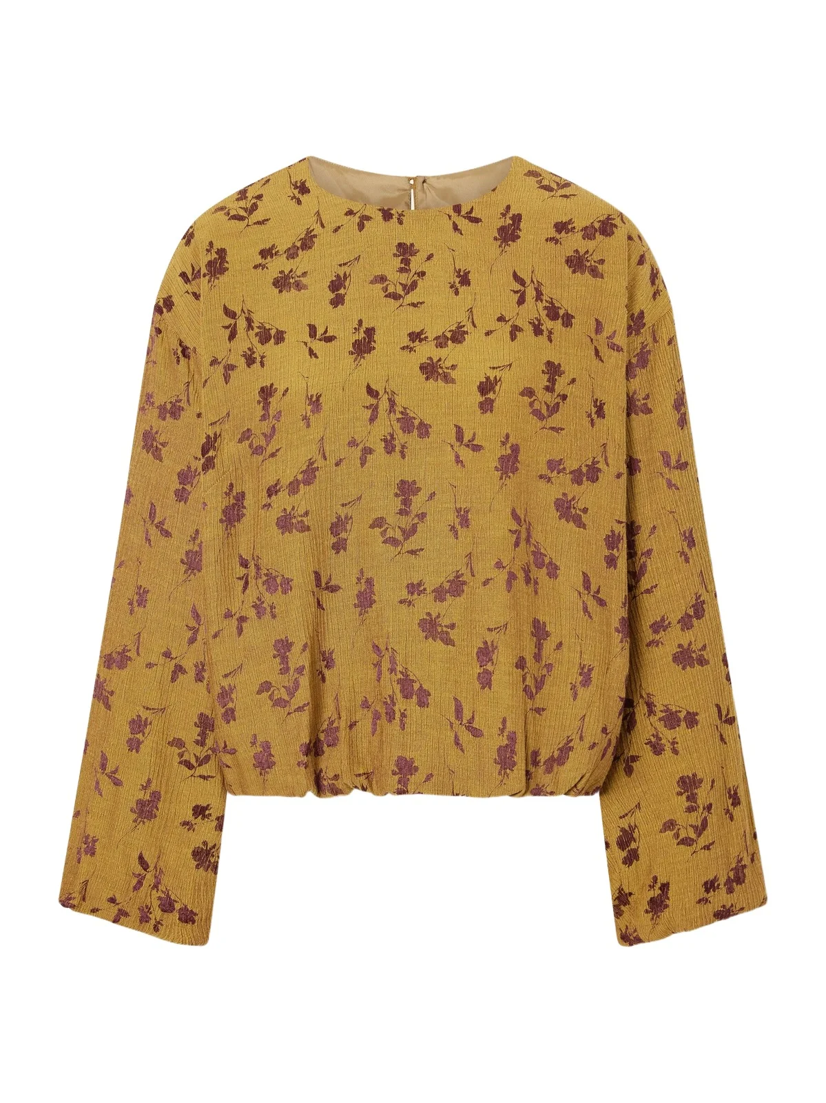 Floral-jacquard Cloqué Blouse Floral-jacquard Cloqué Blouse