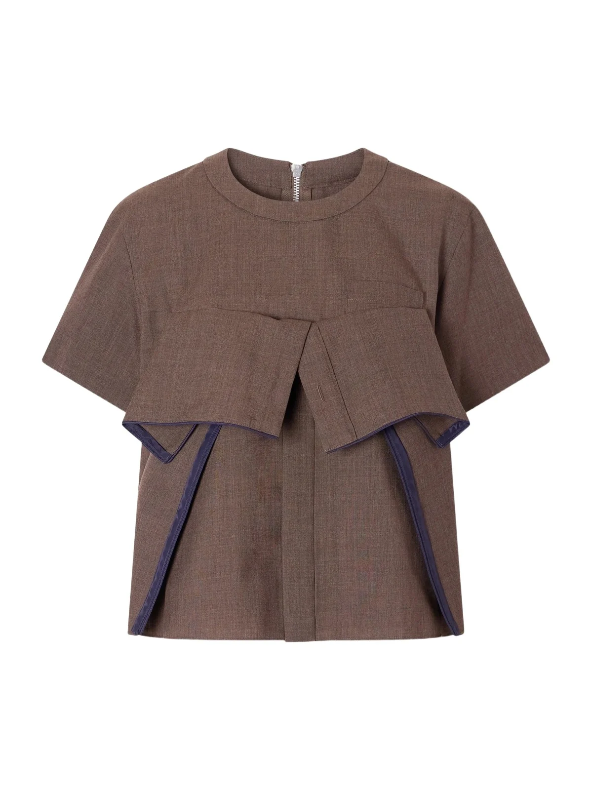 Sacai Ruffled Wool Blouse
