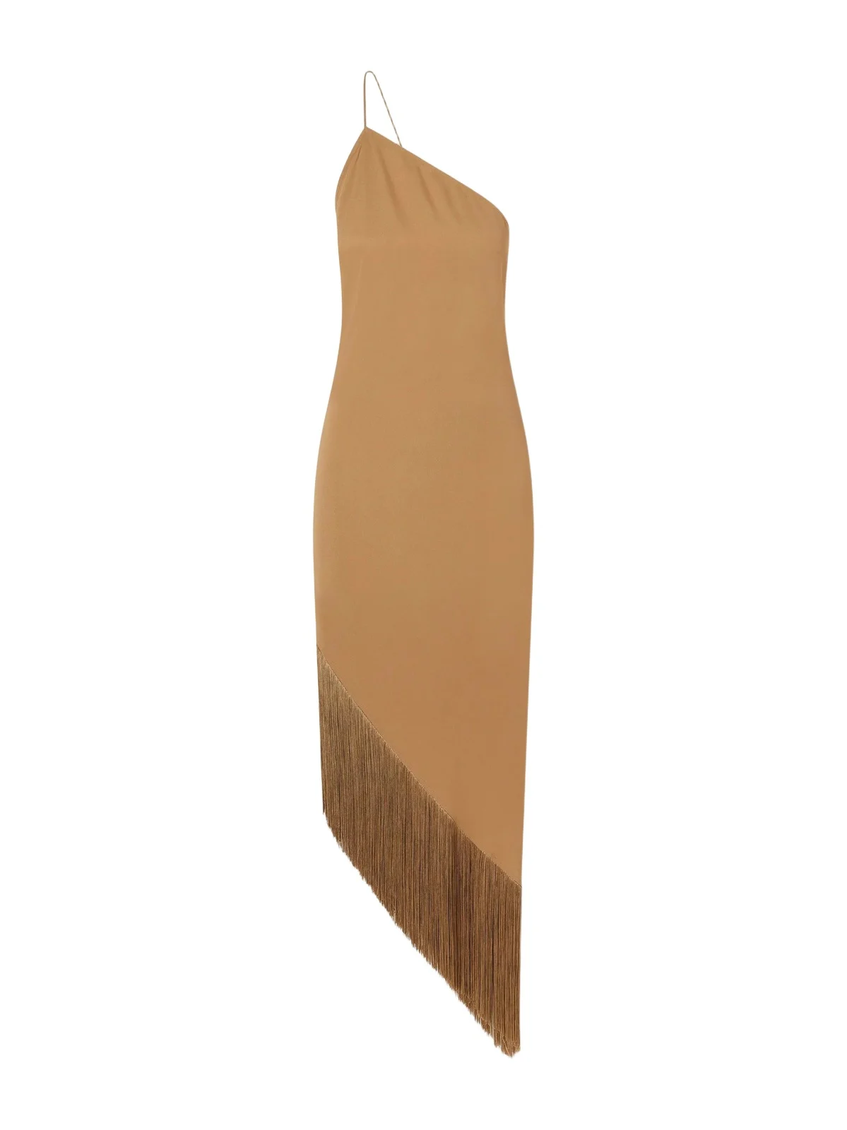 Antelope Fringed Crepe-cady Midi Dress