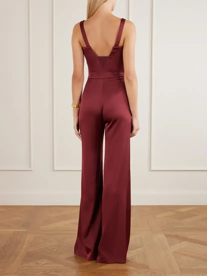 Galvan Geneva Sunrise Satin Jumpsuit | Thumbnail 3 Galvan Geneva Sunrise Satin Jumpsuit | Thumbnail 3