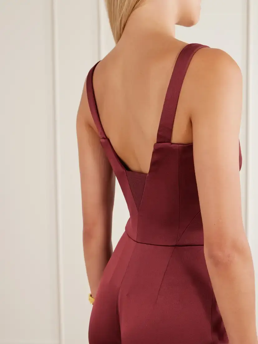 Galvan Geneva Sunrise Satin Jumpsuit | Thumbnail 4 Galvan Geneva Sunrise Satin Jumpsuit | Thumbnail 4