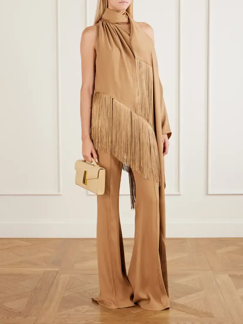 Taller Marmo Mae Crepe-cady High-waisted Flared Pants | Thumbnail 2 Taller Marmo Mae Crepe-cady High-waisted Flared Pants | Thumbnail 2