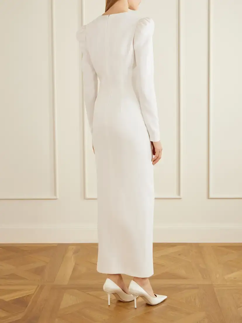 Alessandra Rich Bow-detail Cady Midi Dress | Thumbnail 3 Alessandra Rich Bow-detail Cady Midi Dress | Thumbnail 3