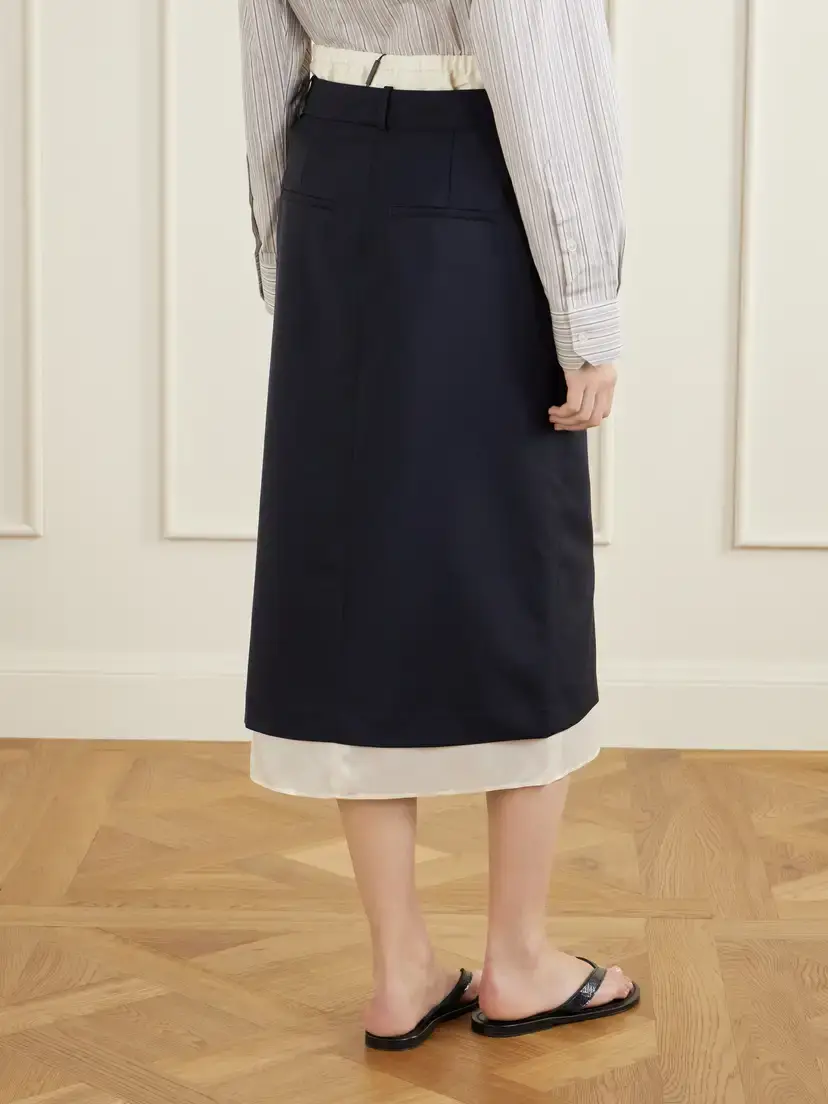RÓHE Ruched Wool And Mohair-blend Midi Skirt | Thumbnail 3 RÓHE Ruched Wool And Mohair-blend Midi Skirt | Thumbnail 3