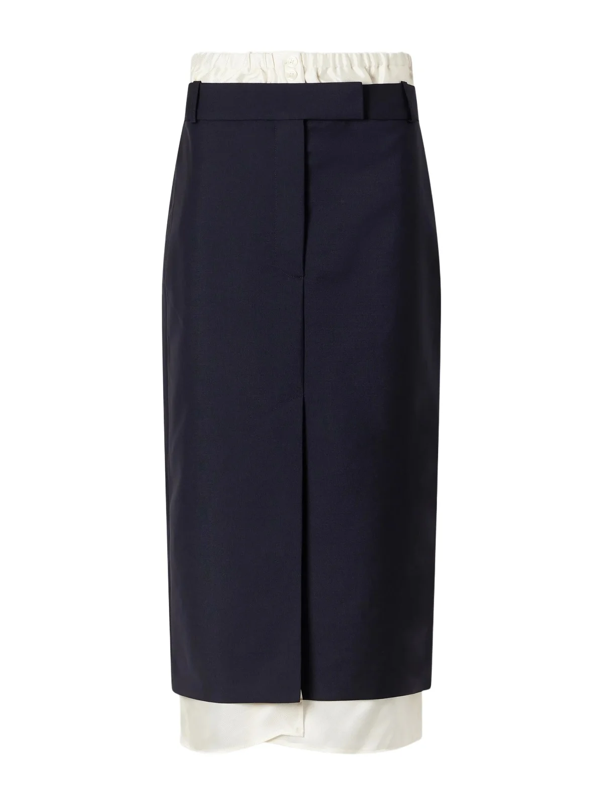 Ruched Wool And Mohair-blend Midi Skirt