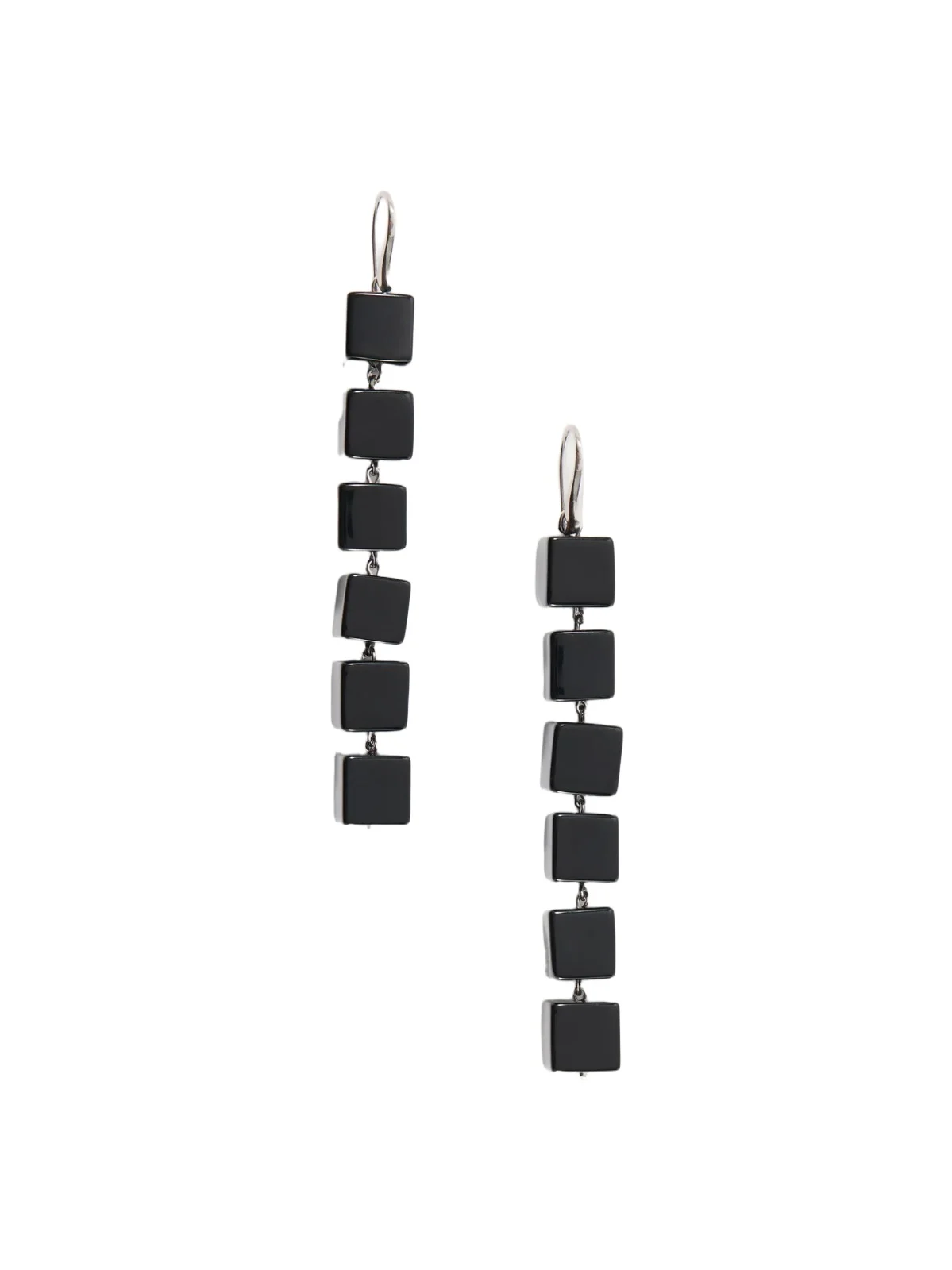Le Sundial Tina Sterling Silver Onyx Earrings