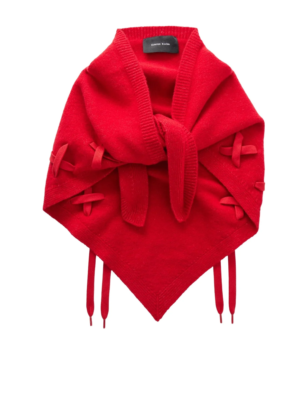Lace-up Merino Wool-blend Scarf Lace-up Merino Wool-blend Scarf