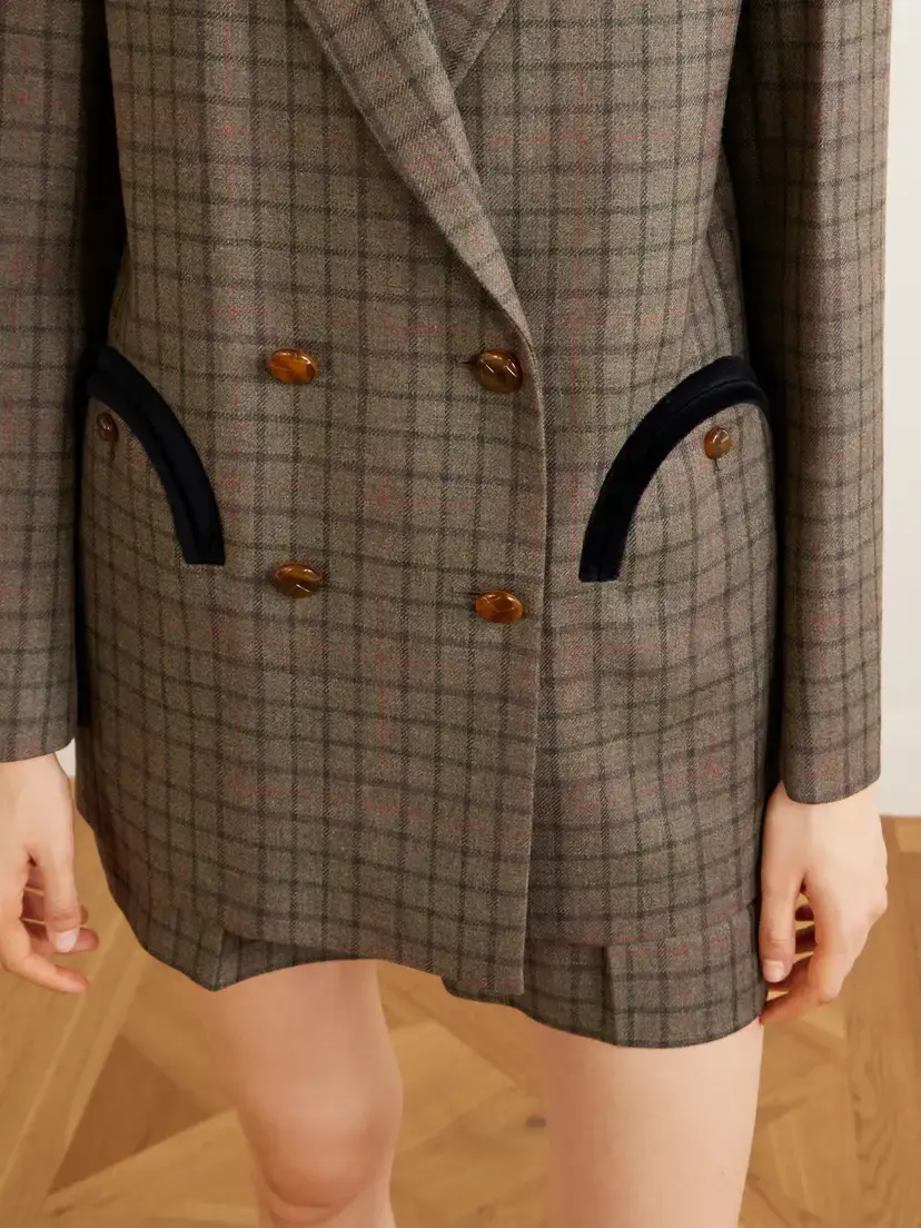 Blazé Milano Everyday Checked Wool And Cashmere-blend Jacket | Thumbnail 4