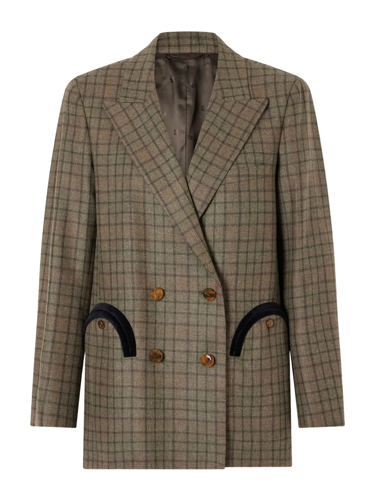 Everyday Checked Wool And Cashmere-blend Jacket - Green Everyday Checked Wool And Cashmere-blend Jacket - Green