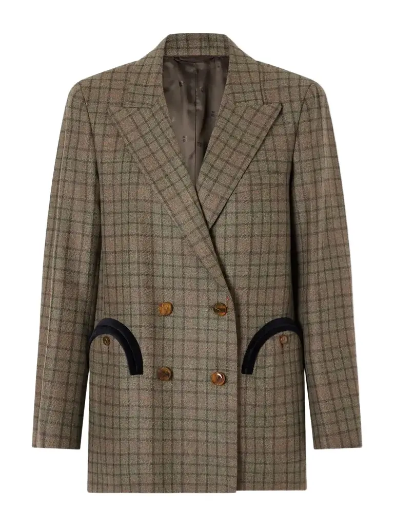 Blazé Milano Everyday Checked Wool And Cashmere-blend Jacket | Image 1 Blazé Milano Everyday Checked Wool And Cashmere-blend Jacket | Image 1