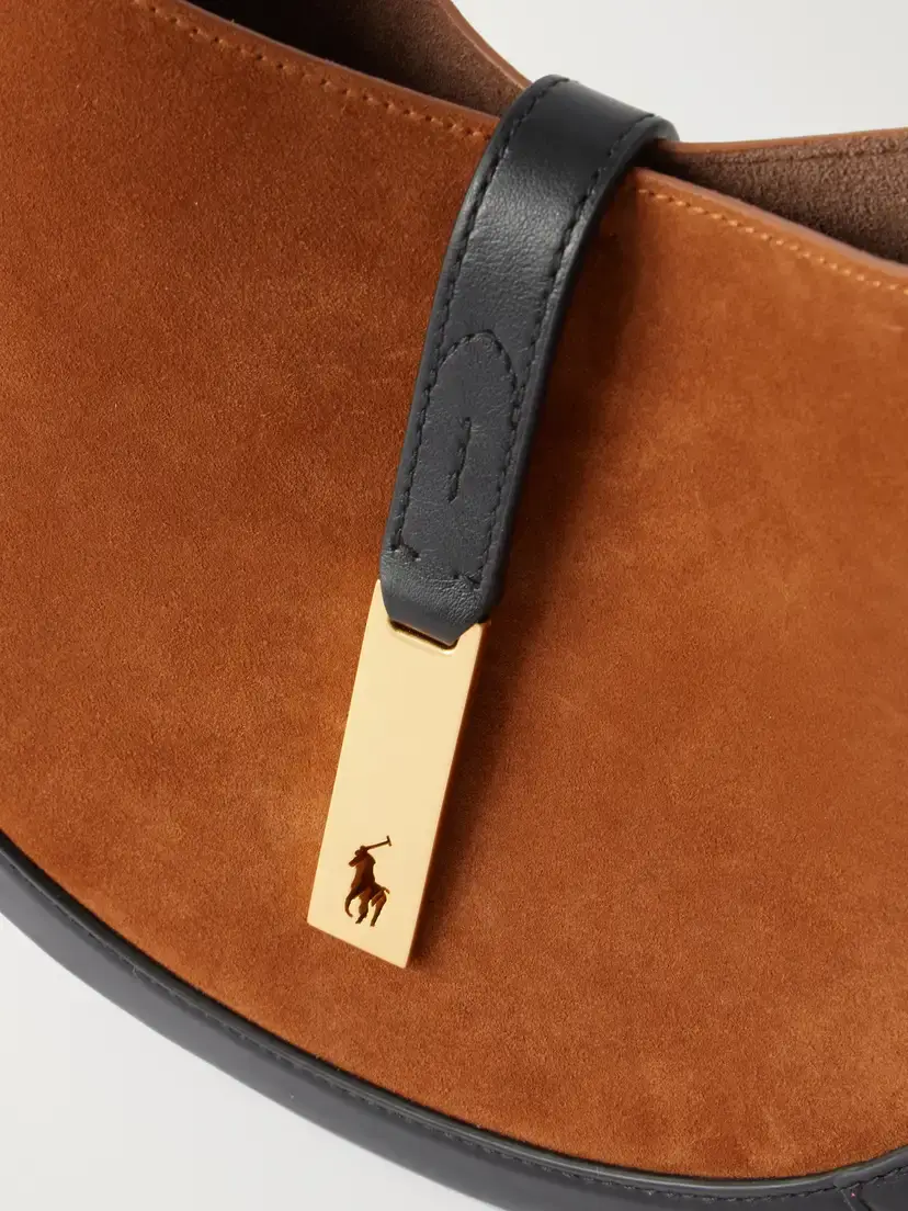 Polo Ralph Lauren Leather-trimmed Suede Shoulder Bag | Thumbnail 5 Polo Ralph Lauren Leather-trimmed Suede Shoulder Bag | Thumbnail 5
