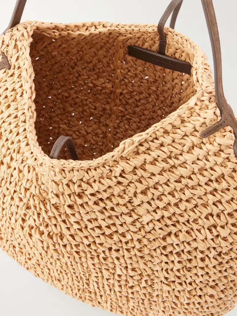 JW Anderson Bulb Large Suede-trimmed Raffia Tote | Thumbnail 6 JW Anderson Bulb Large Suede-trimmed Raffia Tote | Thumbnail 6