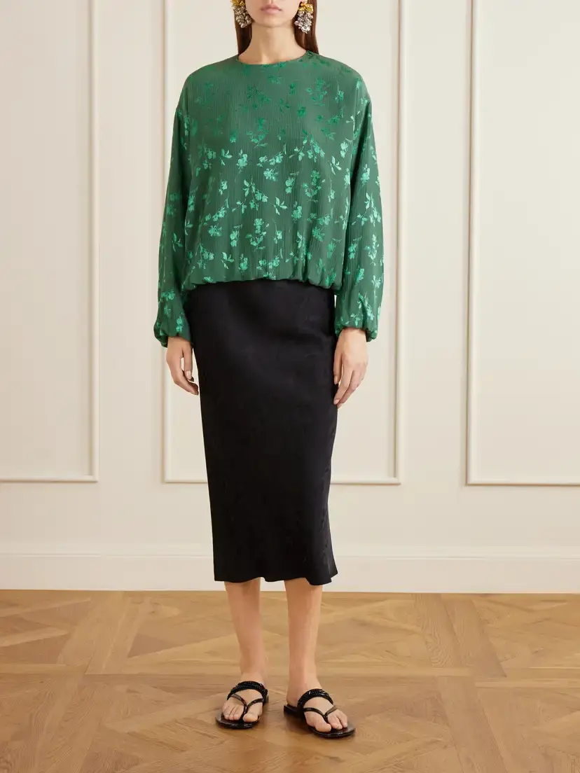 Dries Van Noten Floral-jacquard Cloqué Blouse | Thumbnail 2