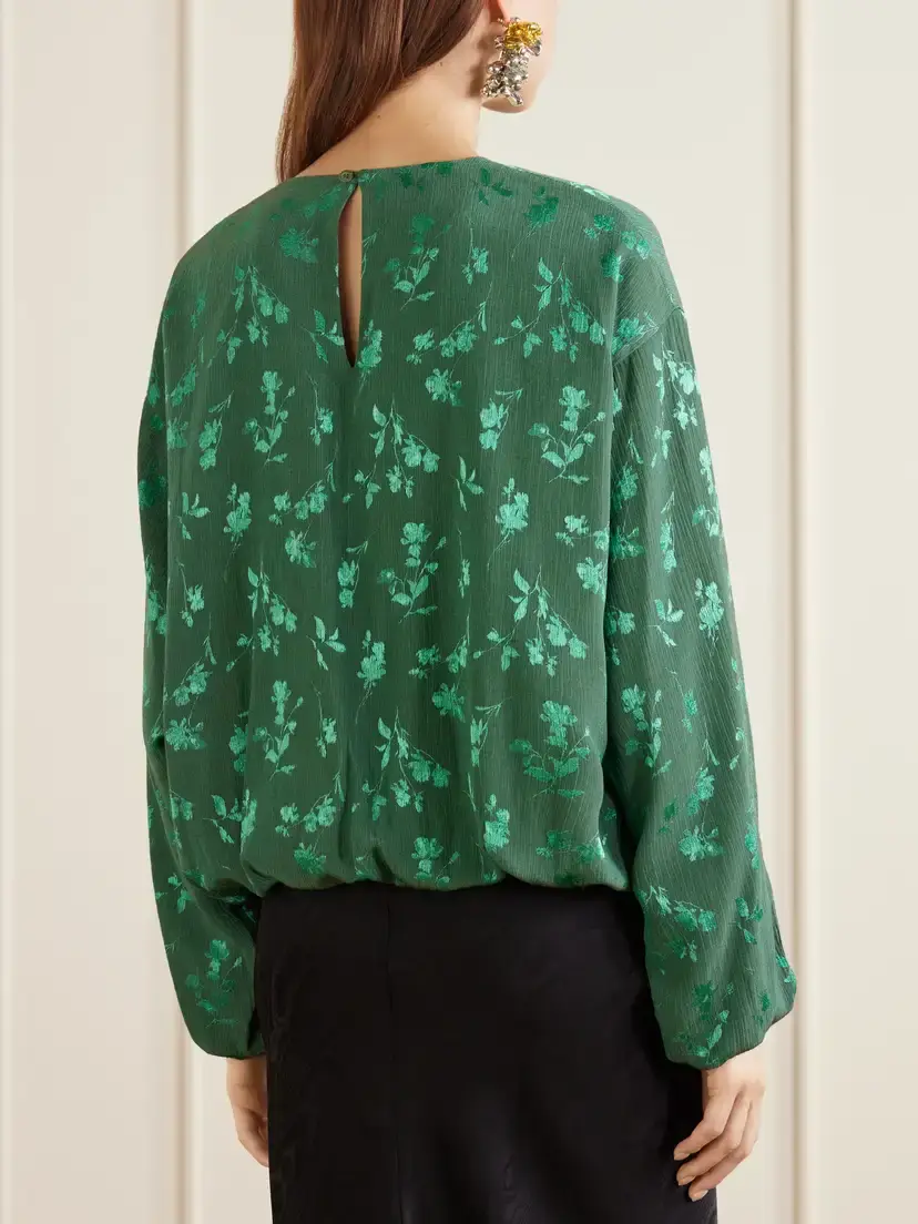 Dries Van Noten Floral-jacquard Cloqué Blouse | Thumbnail 3
