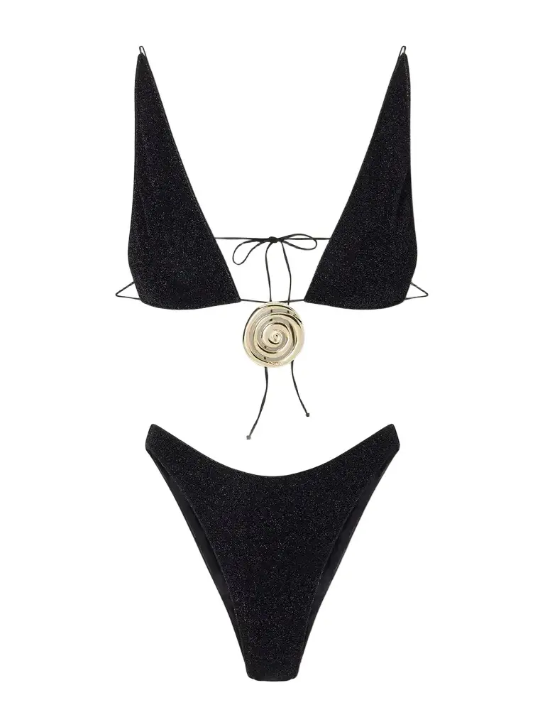 Oséree Lumière Spiral Embellished Lurex Bikini | Image 1 Oséree Lumière Spiral Embellished Lurex Bikini | Image 1