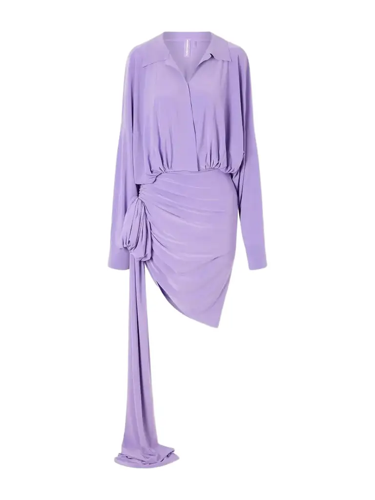 Norma Kamali Gathered Stretch-jersey Mini Dress | Image 1 Norma Kamali Gathered Stretch-jersey Mini Dress | Image 1