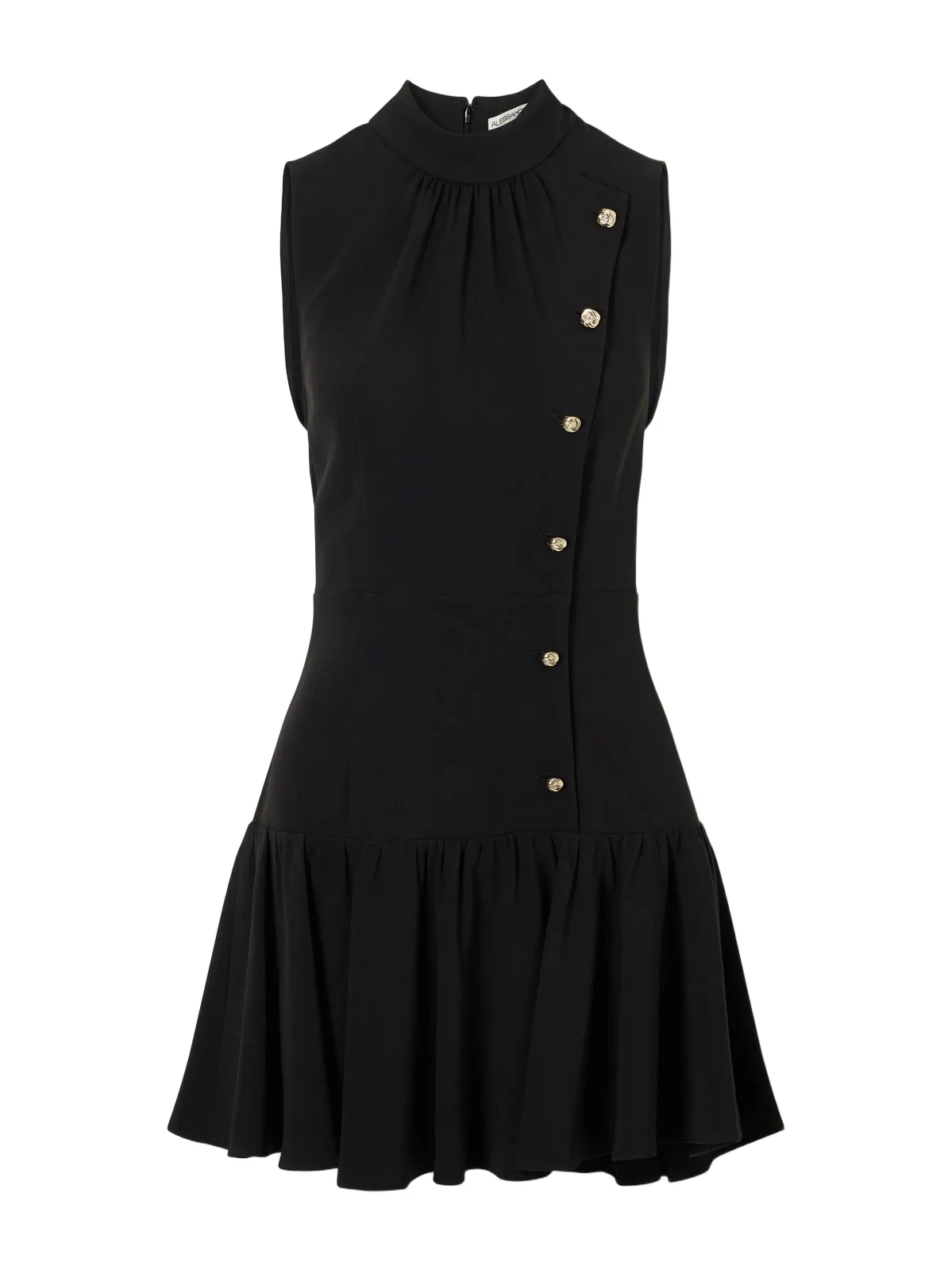 Button-embellished Cady Mini Dress