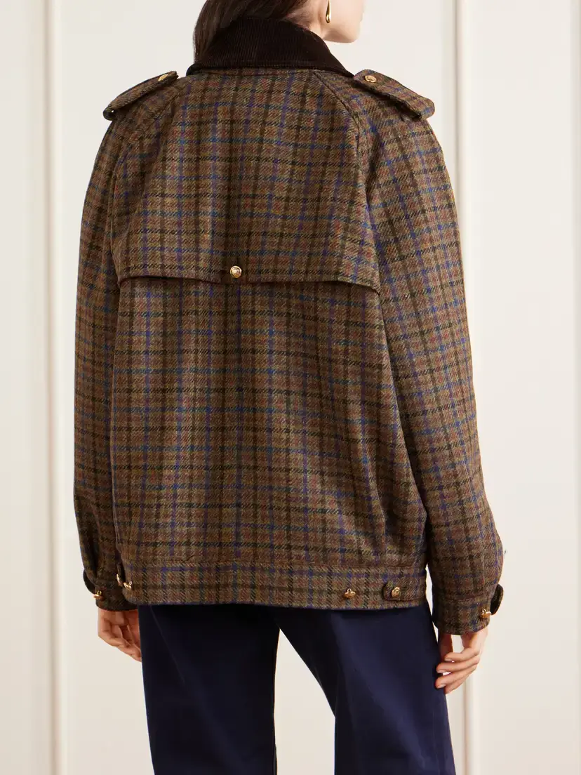 Blazé Milano Chausie Checked Wool Trench Jacket | Thumbnail 4 Blazé Milano Chausie Checked Wool Trench Jacket | Thumbnail 4