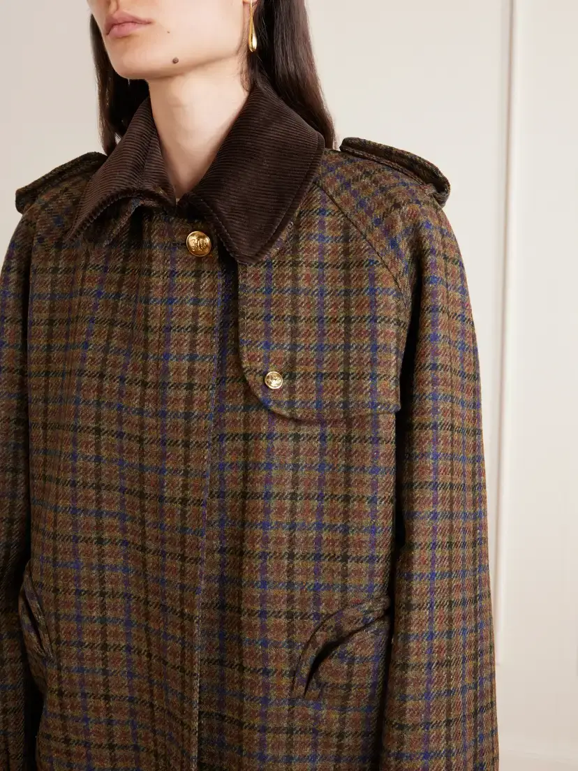 Blazé Milano Chausie Checked Wool Trench Jacket | Thumbnail 5 Blazé Milano Chausie Checked Wool Trench Jacket | Thumbnail 5
