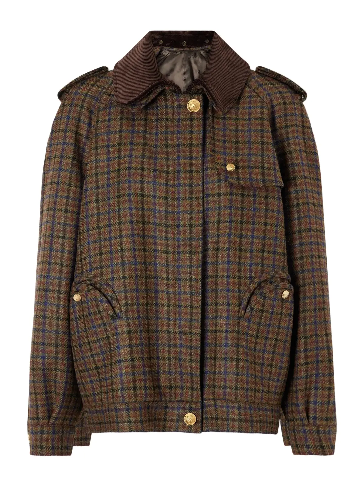Blazé Milano Chausie Checked Wool Trench Jacket