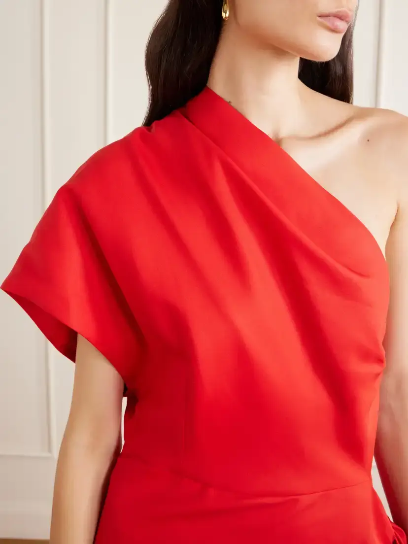 Heirlome Helena One-shoulder Silk-twill Maxi Dress | Thumbnail 4