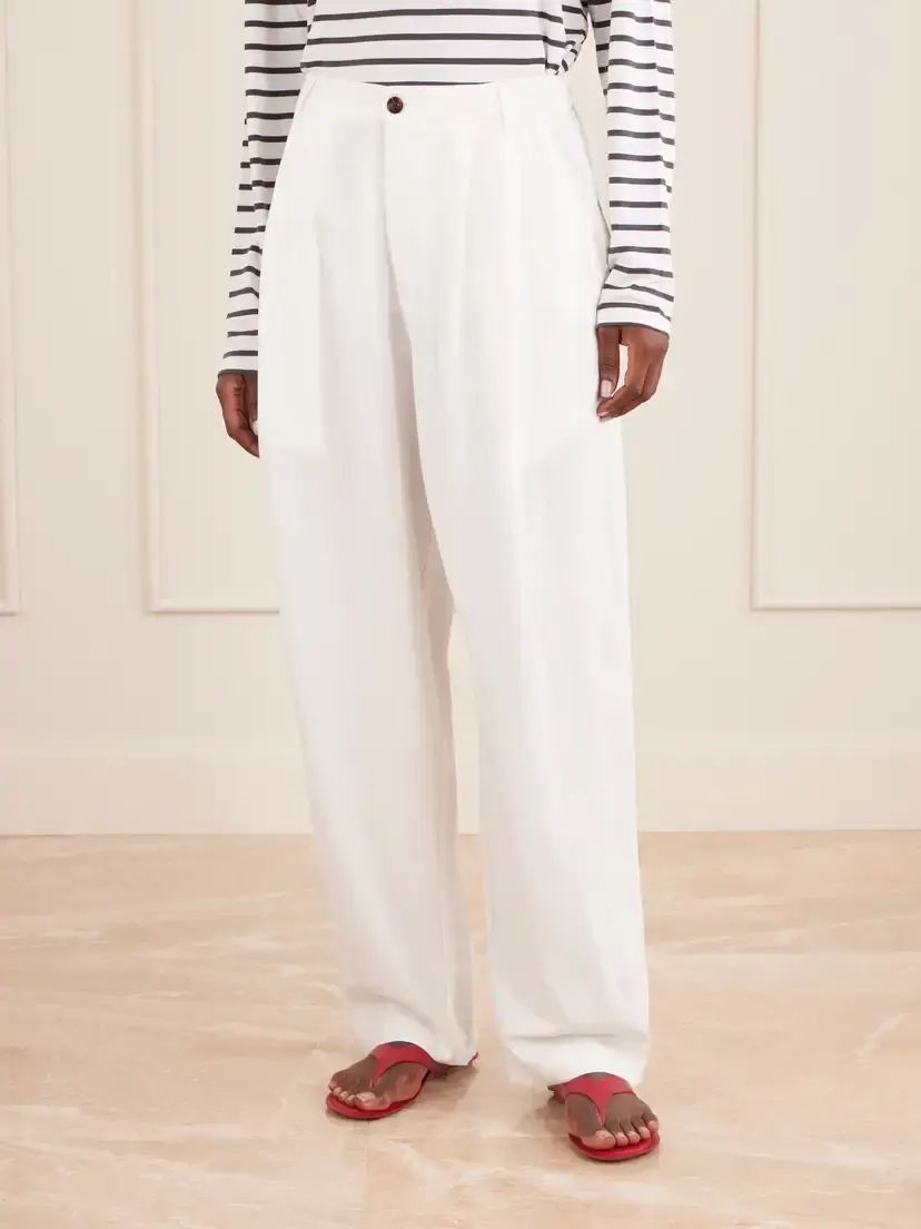 Jamie Haller Tapered Linen-blend Pants | Thumbnail 3