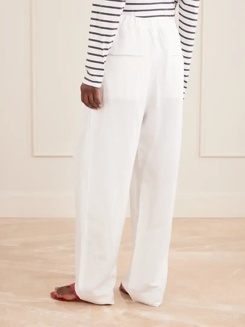 Jamie Haller Tapered Linen-blend Pants | Thumbnail 4