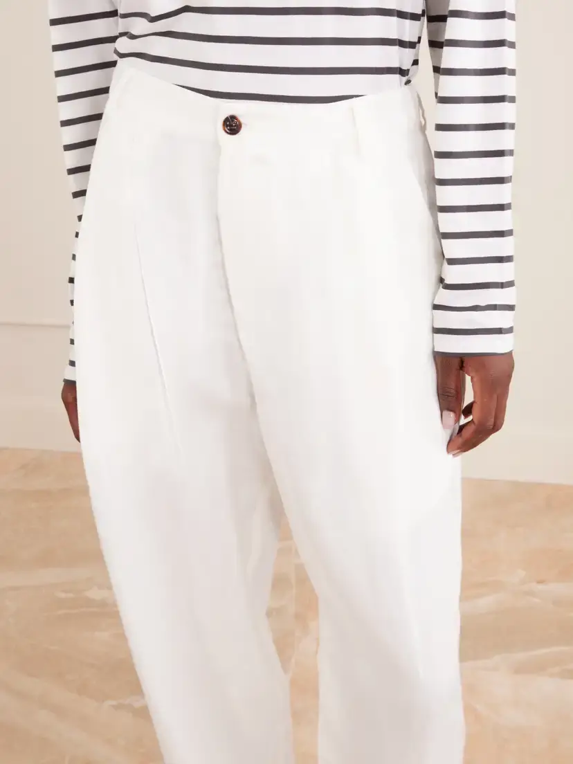 Jamie Haller Tapered Linen-blend Pants | Thumbnail 5
