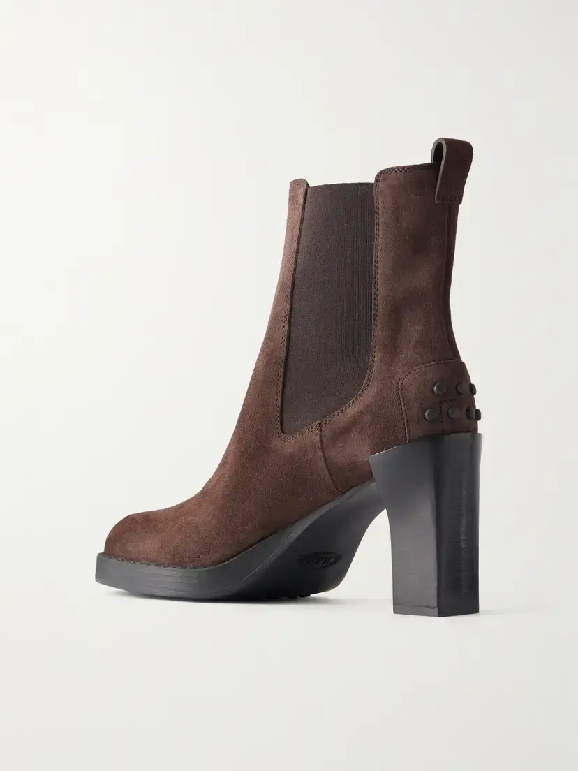 Tod's Tronchetto Elastico 80 Suede Ankle Boots | Thumbnail 3 Tod's Tronchetto Elastico 80 Suede Ankle Boots | Thumbnail 3