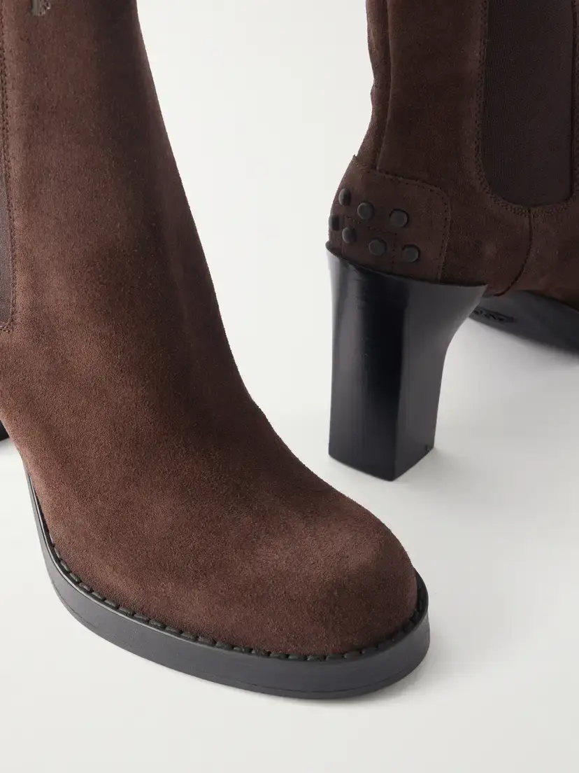 Tod's Tronchetto Elastico 80 Suede Ankle Boots | Thumbnail 5 Tod's Tronchetto Elastico 80 Suede Ankle Boots | Thumbnail 5