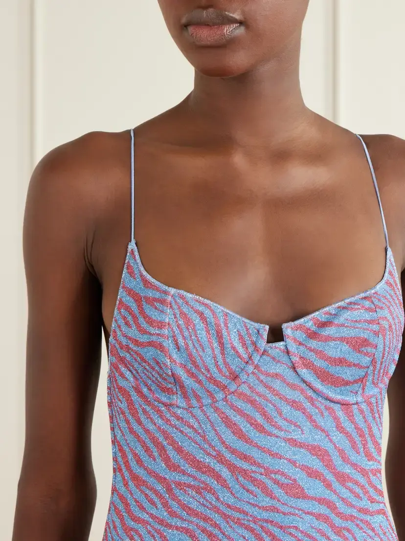Oséree Animalier Printed Lurex Swimsuit | Thumbnail 4 Oséree Animalier Printed Lurex Swimsuit | Thumbnail 4