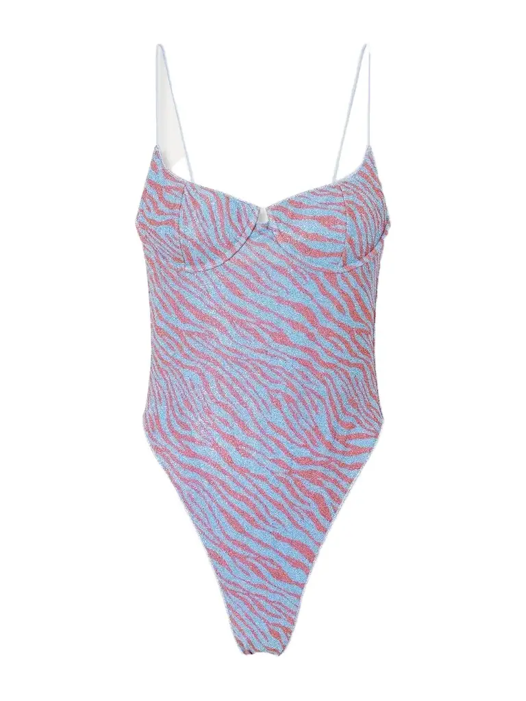 Oséree Animalier Printed Lurex Swimsuit | Image 1 Oséree Animalier Printed Lurex Swimsuit | Image 1