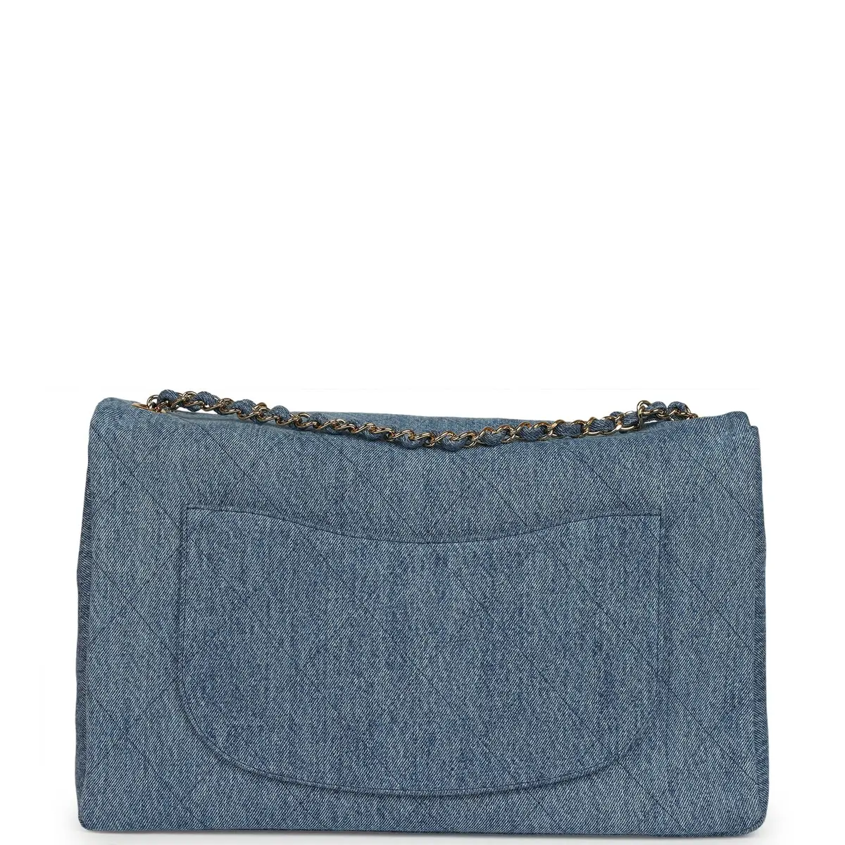 Chanel Chanel Maxi "Souplissimo" Large Flap Bag Blue Denim Gold Hardware | Thumbnail 4 Chanel Chanel Maxi "Souplissimo" Large Flap Bag Blue Denim Gold Hardware | Thumbnail 4