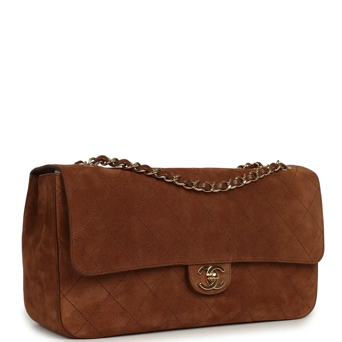 Chanel Chanel Maxi "Souplissimo" Small Flap Bag Camel Suede Gold Hardware | Thumbnail 2 Chanel Chanel Maxi "Souplissimo" Small Flap Bag Camel Suede Gold Hardware | Thumbnail 2