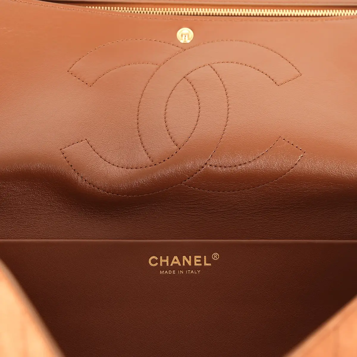 Chanel Chanel Maxi "Souplissimo" Small Flap Bag Camel Suede Gold Hardware | Thumbnail 11 Chanel Chanel Maxi "Souplissimo" Small Flap Bag Camel Suede Gold Hardware | Thumbnail 11