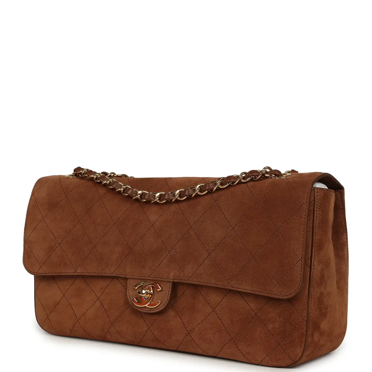 Chanel Chanel Maxi "Souplissimo" Small Flap Bag Camel Suede Gold Hardware | Thumbnail 5 Chanel Chanel Maxi "Souplissimo" Small Flap Bag Camel Suede Gold Hardware | Thumbnail 5