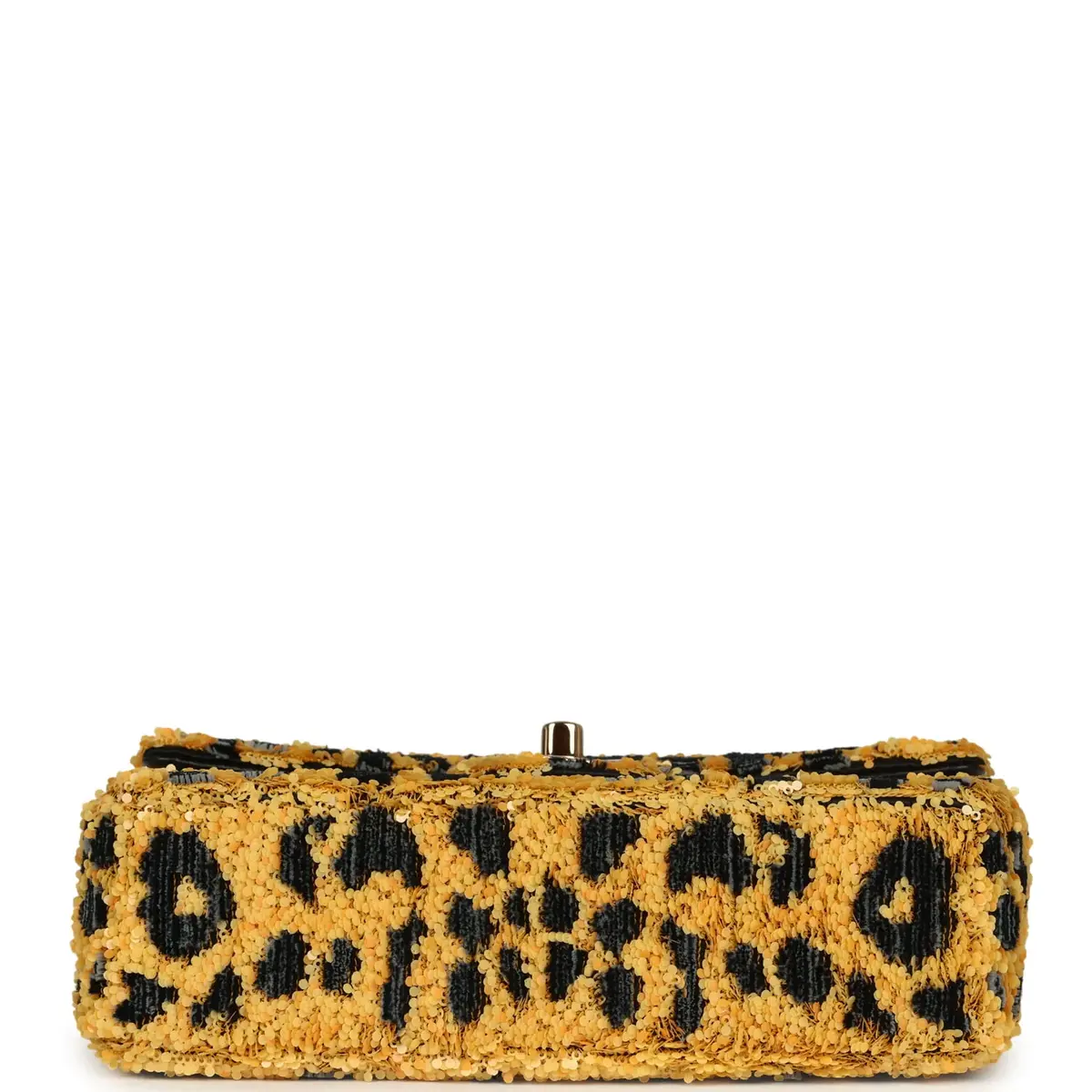Chanel Chanel Mini Cheetah Print Flap Bag Orange, Black Sequin Gold Hardware | Thumbnail 6