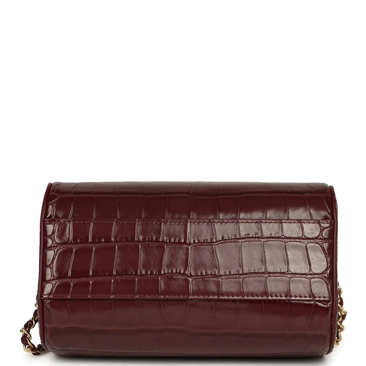 Chanel Chanel Mini Timeless Classic Barrel Bag with Chain Dark Burgundy Croco Embossed Calfskin Gold Hardware | Thumbnail 6 Chanel Chanel Mini Timeless Classic Barrel Bag with Chain Dark Burgundy Croco Embossed Calfskin Gold Hardware | Thumbnail 6