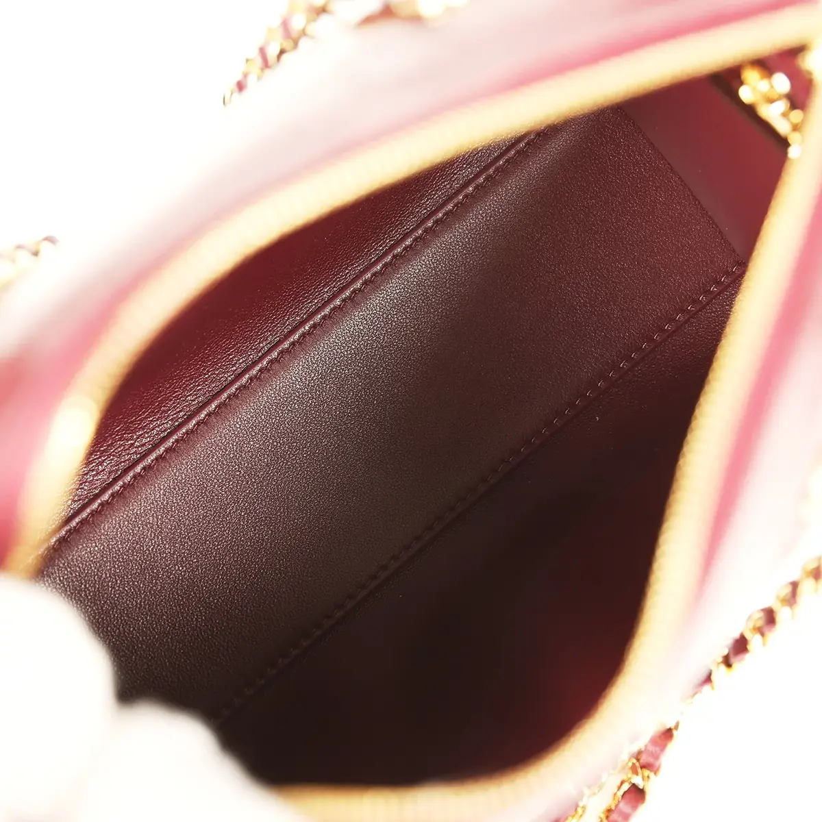 Chanel Chanel Mini Timeless Classic Barrel Bag with Chain Dark Burgundy Croco Embossed Calfskin Gold Hardware | Thumbnail 8 Chanel Chanel Mini Timeless Classic Barrel Bag with Chain Dark Burgundy Croco Embossed Calfskin Gold Hardware | Thumbnail 8